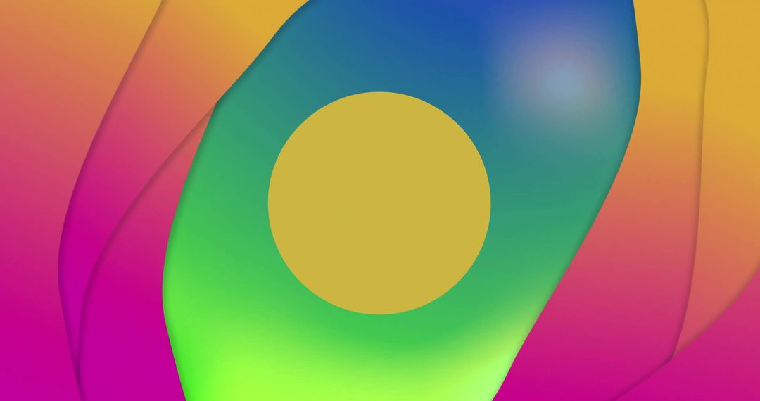 Colorful Digital Interface with Yellow Circular Scanner