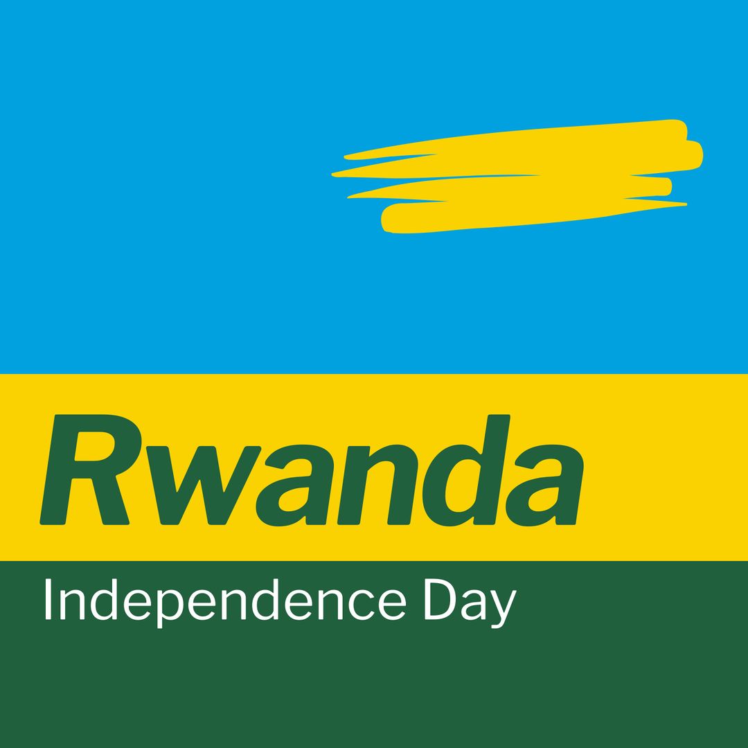 Rwanda Independence Day Celebration with National Flag Design