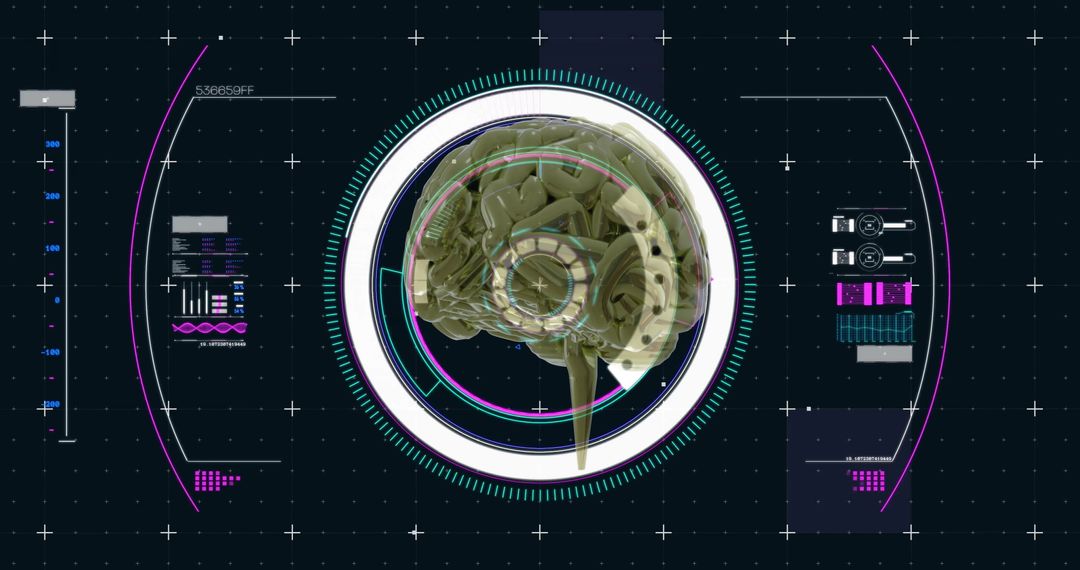 Human Brain Digital Interface with Holographic Data Display