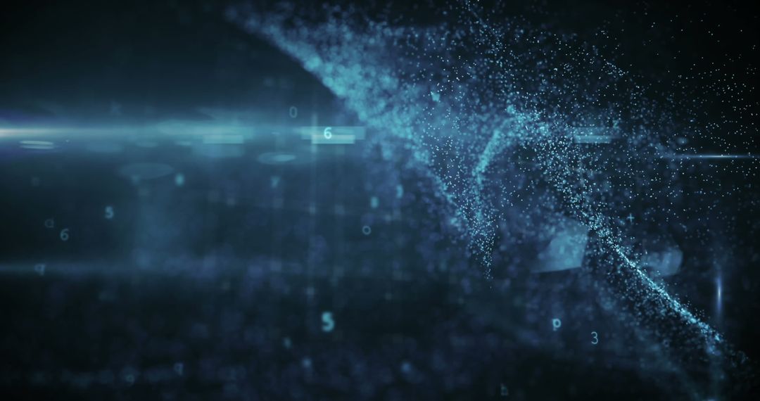 Abstract Digital Particle Wave in Futuristic Concept