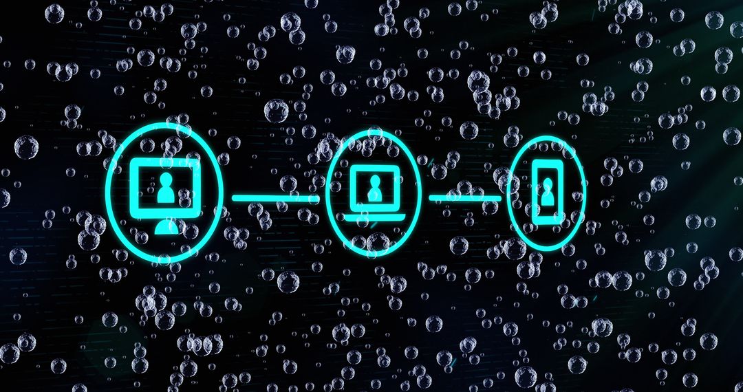 Innovative Digital Interface with Media Icons in Abstract Background