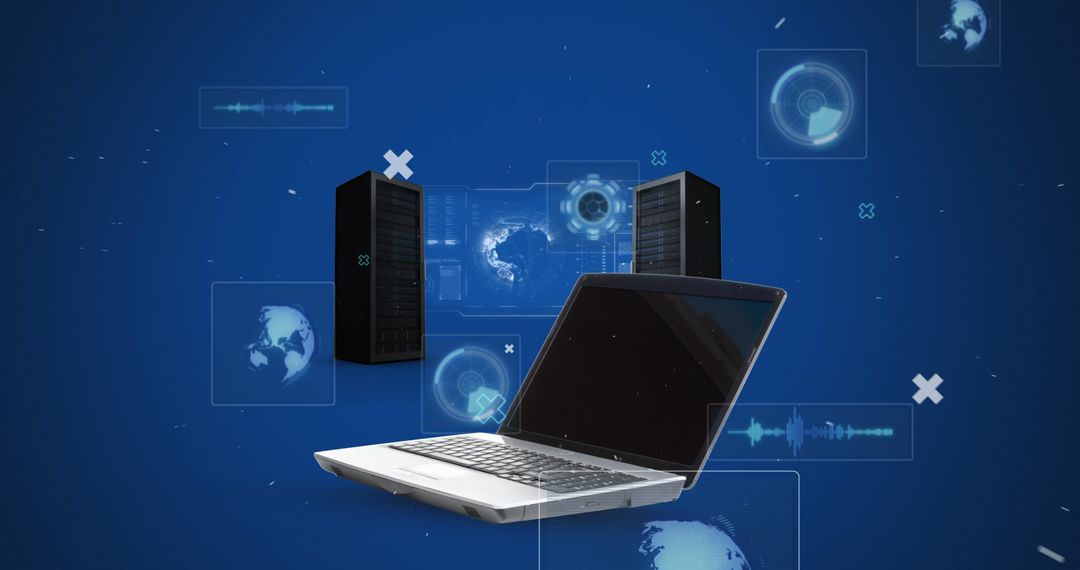 Digital Interface and Global Connections Security Concept