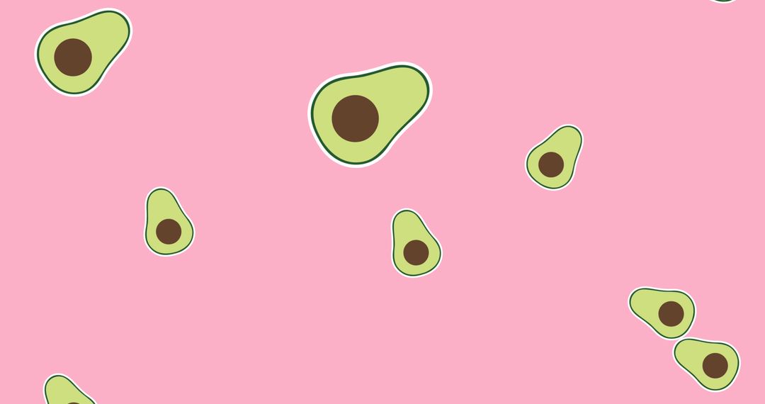 Image of green avocado halves falling on pink background - Free Images, Stock Photos and Pictures on Pikwizard.com