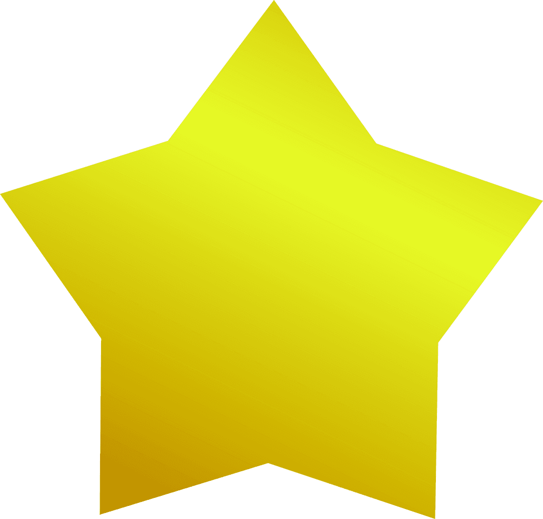 Transparent Golden Five-Pointed Star Vector Illustration