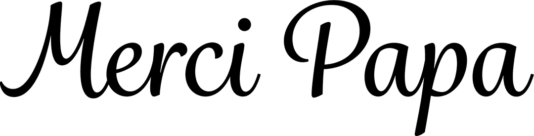Merci Papa Vector Text design on Transparent Background