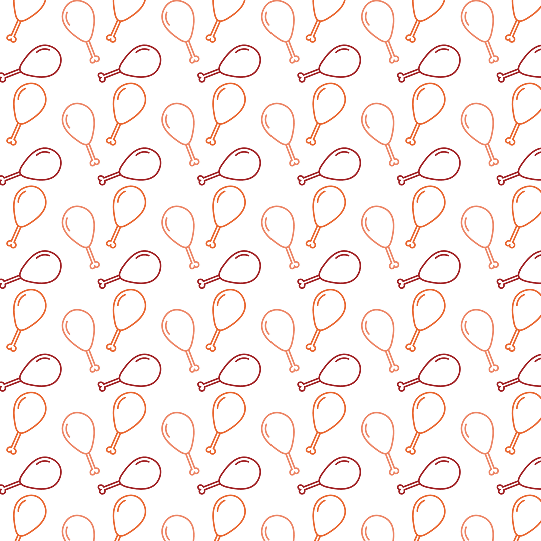 Seamless Colorful Drumstick Pattern on Transparent Background