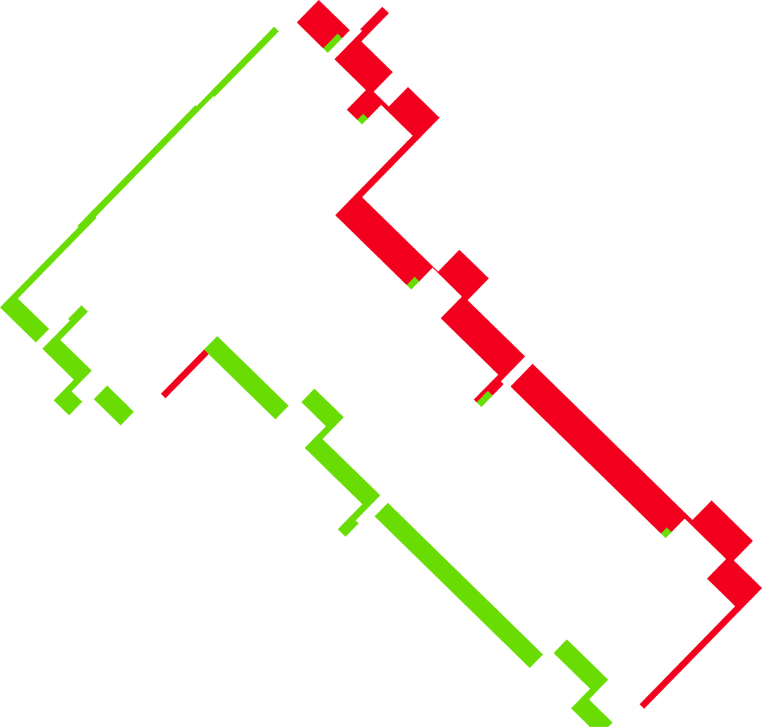 Modern Geometric Abstract Pixel Design on Transparent Background