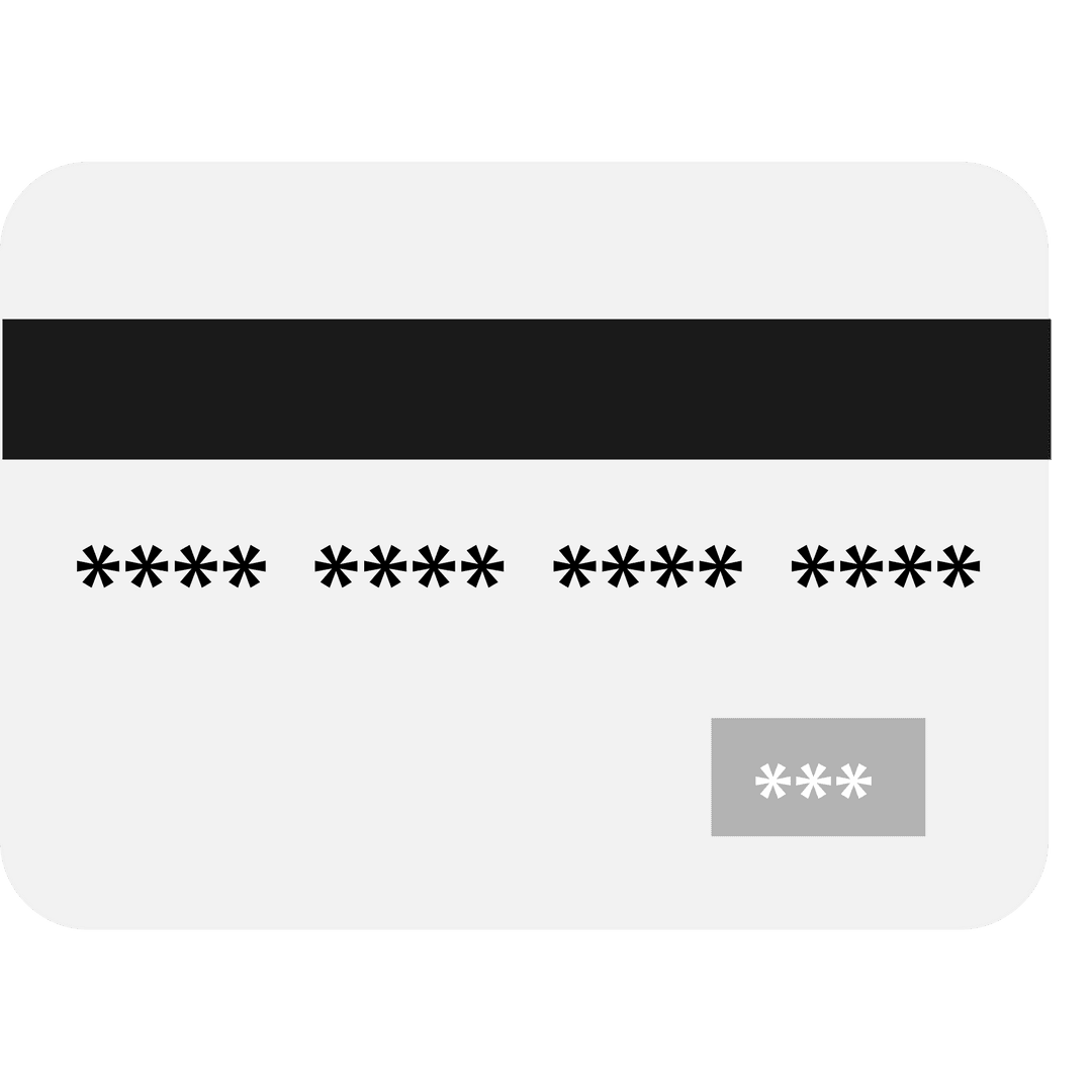 Credit Card Payment Illustration on Transparent Background