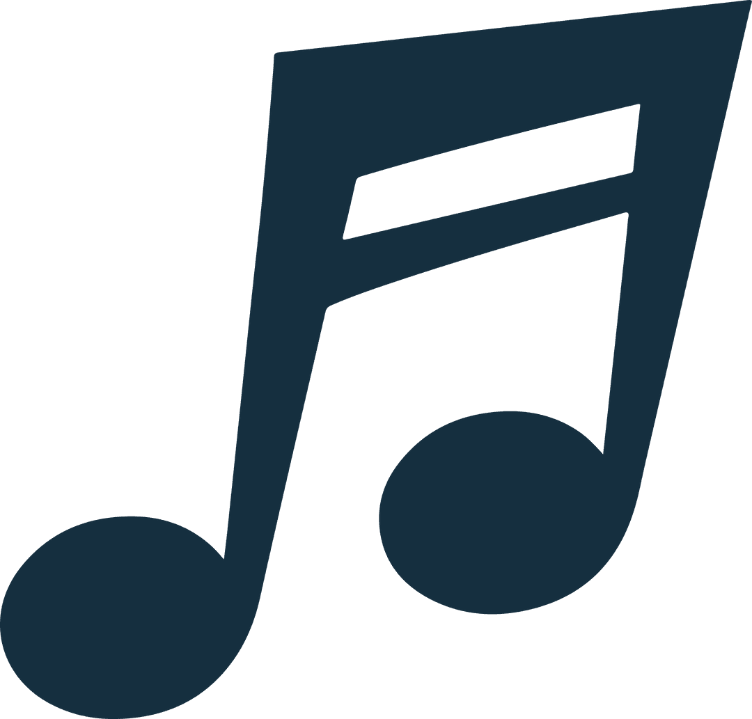 Transparent Dark Blue Double Eighth Note Icon