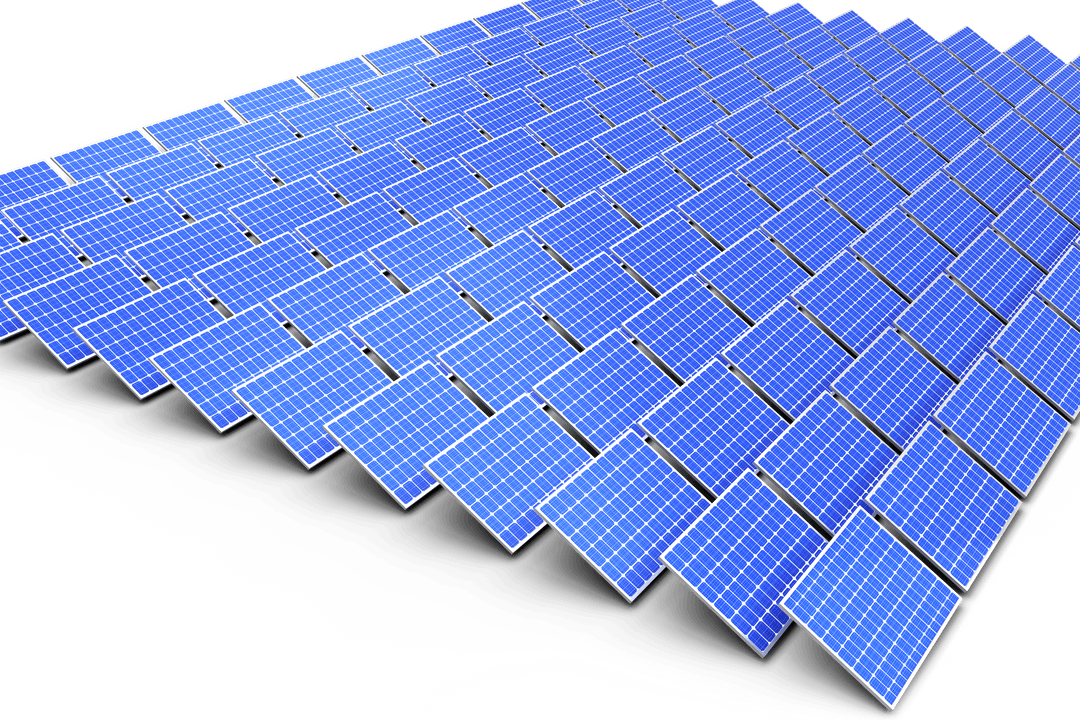 Transparent Layer of Gleaming Solar Panels Illustration