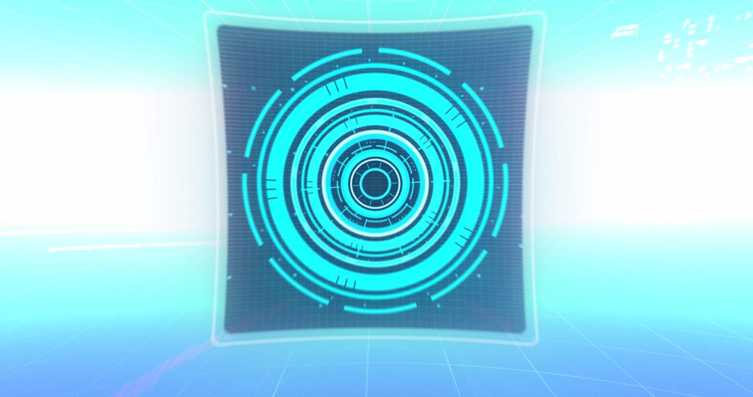 Digital HUD with Blue Technology Interface