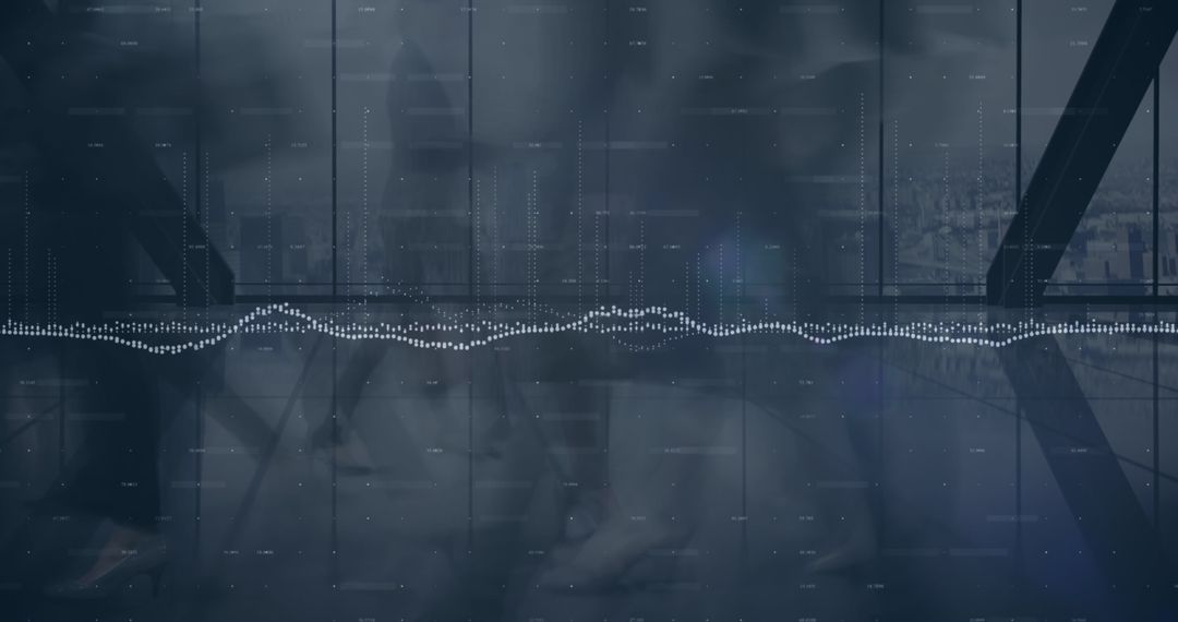 Abstract Blend of Statistical Graphs with Urban Scene