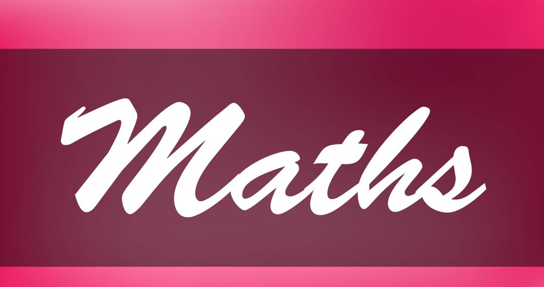 Stylish Maths Text on Colorful Background