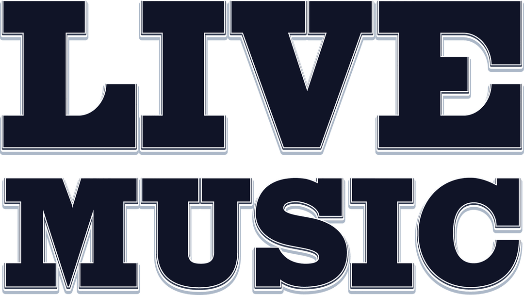 Live Music Text Overlay on Transparent Background for Promotions