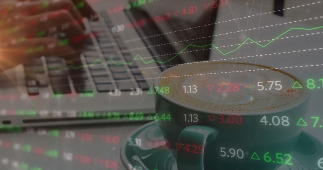 Digital Business Trends Data Over Laptop Use