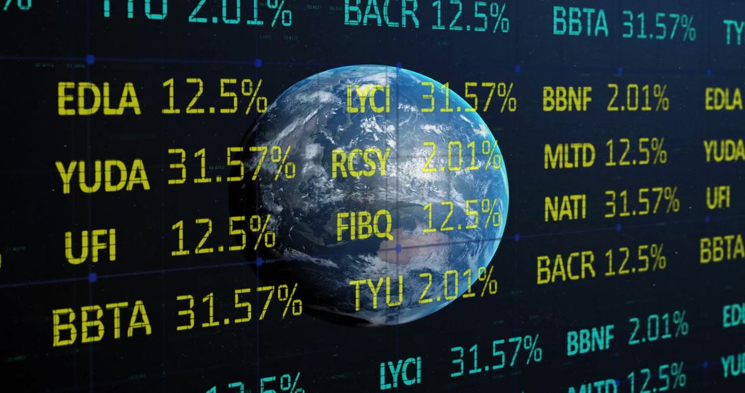 Financial Data and Global Connectivity Concept