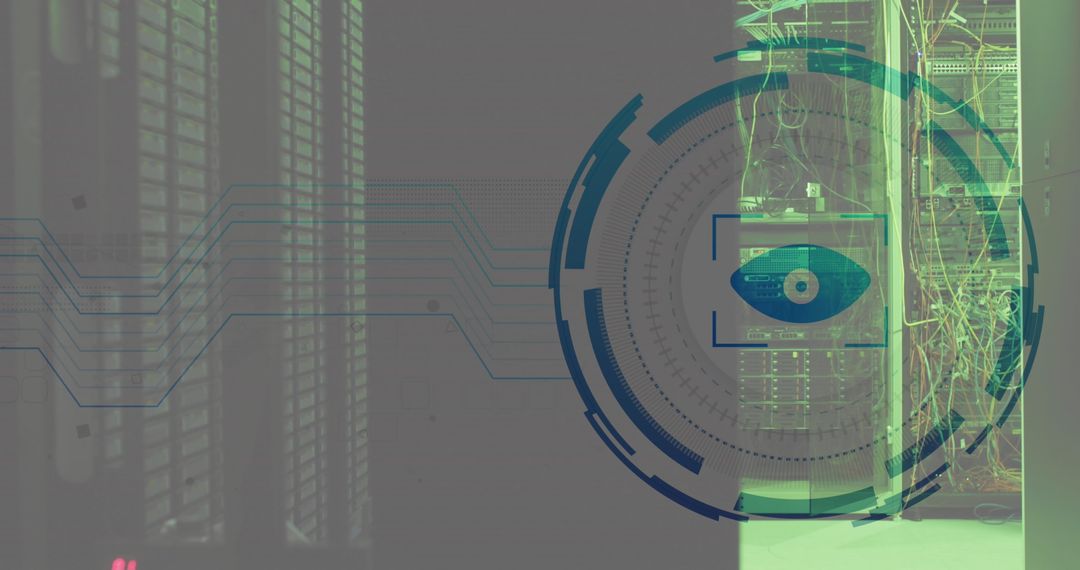 Cybersecurity Retina Scanner in Data Storage Facility