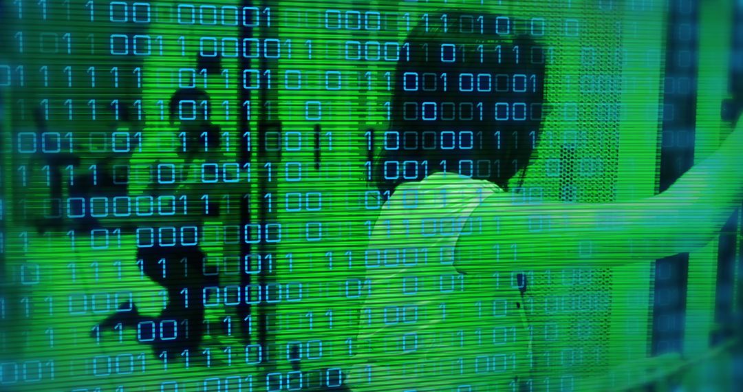 Binary Code and Technician at Data Server