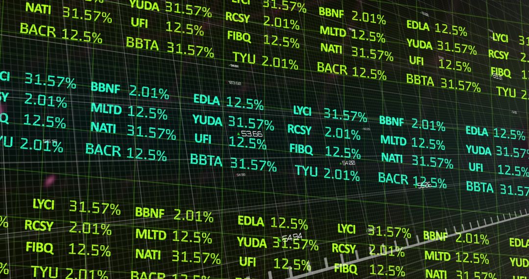 Digital Data and Stock Market Display Background