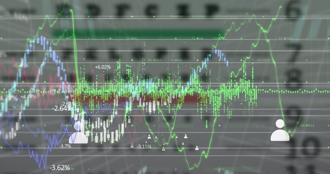 Dynamic Financial Data Overlaying Eye Exam Chart Background