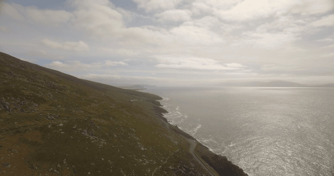 Transparent Tranquil Coastal Landscapes with Dramatic Skies