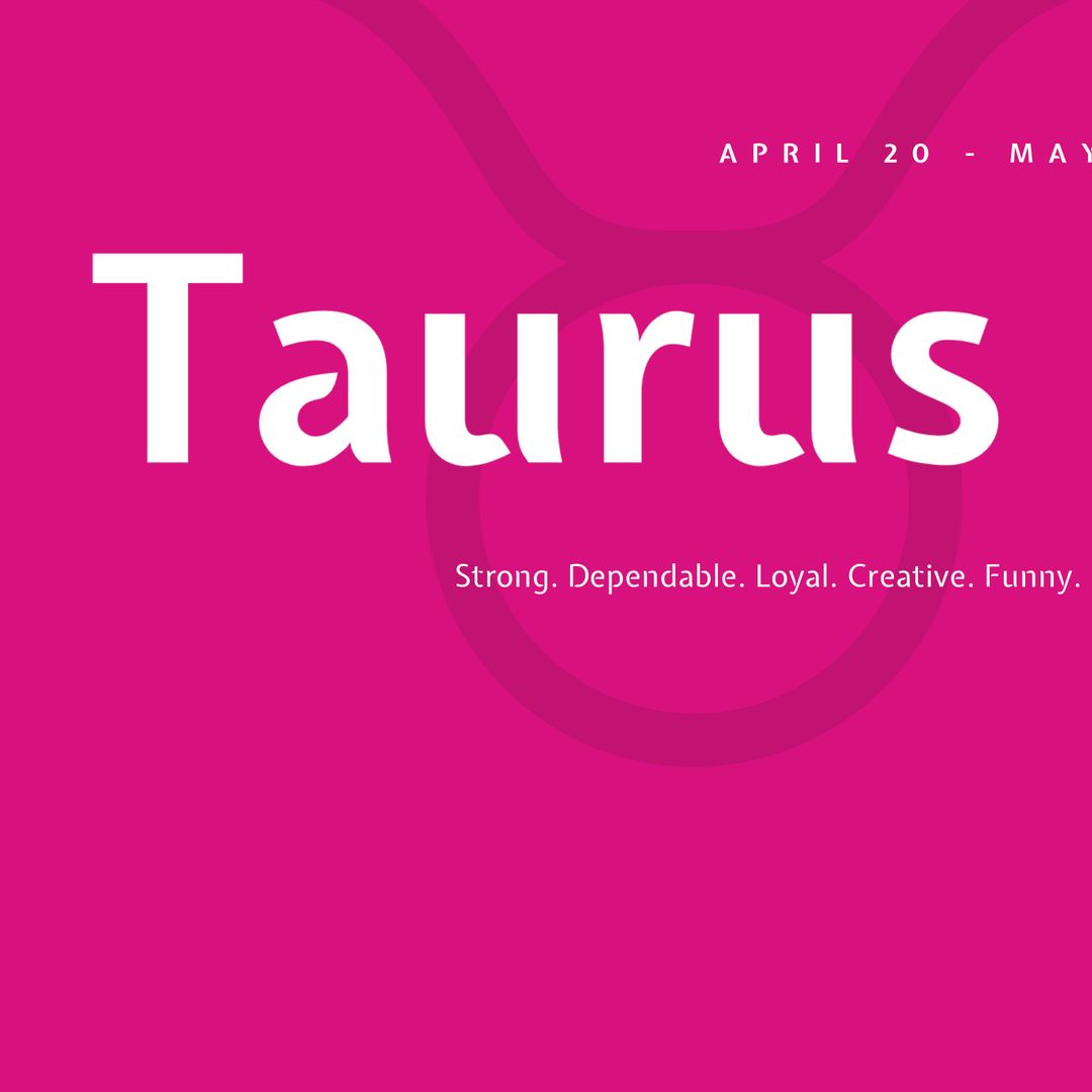 Taurus Astrological Sign Poster with Positive Traits - Download Free Stock Templates Pikwizard.com