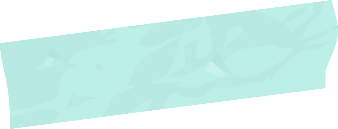 Abstract Turquoise Shape with Crumpled Organic Texture on Transparent Background