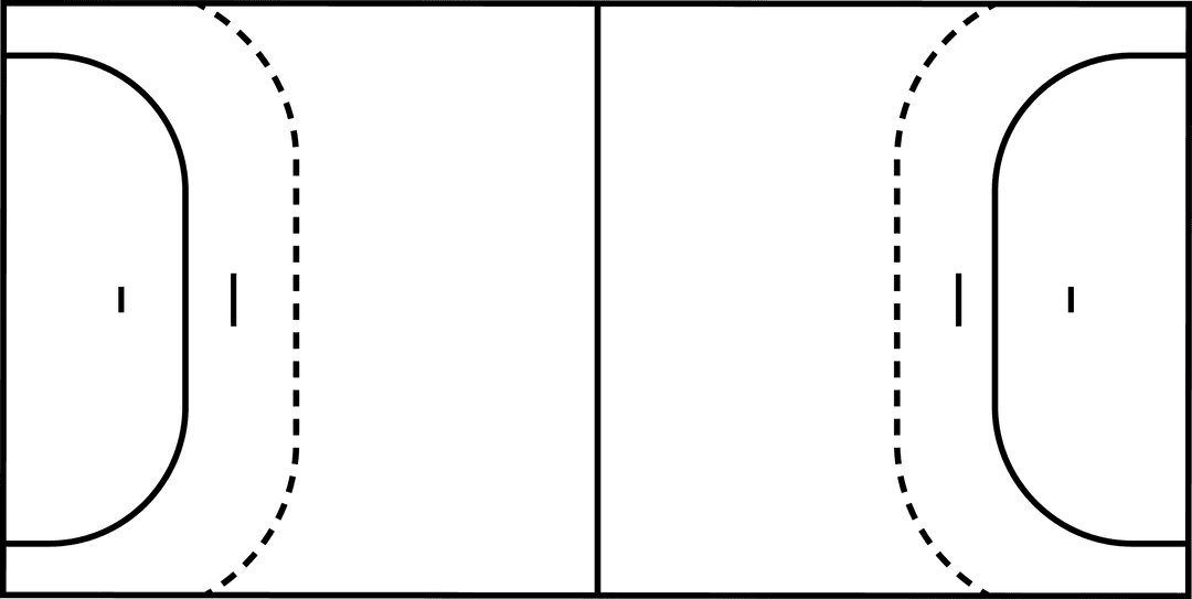 Transparent Football Field Outline Vector Illustration