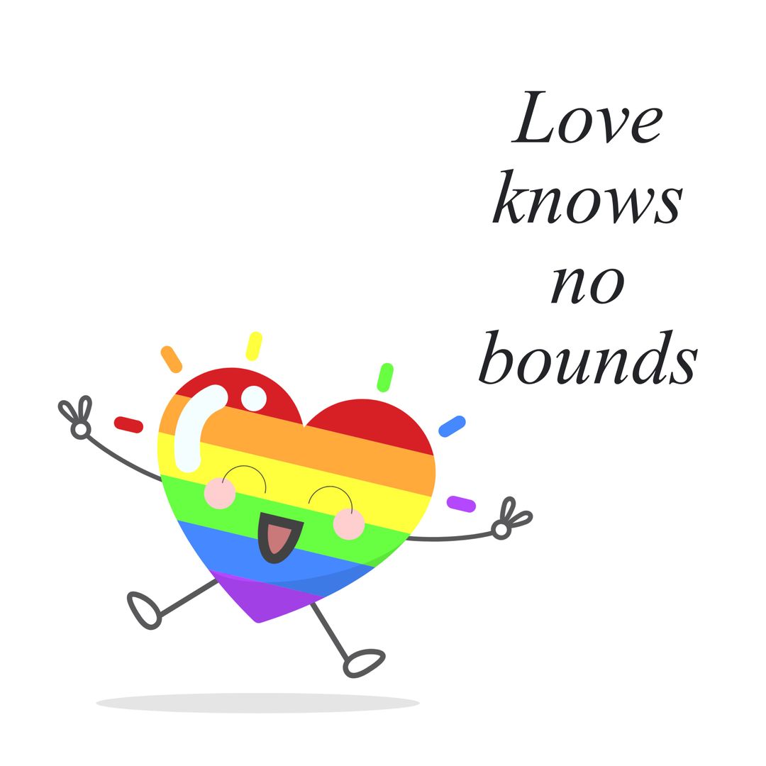 Rainbow Heart Symbolizing Love and Equality for LGBTQ