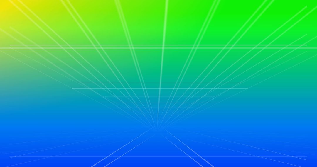 Vibrant Gradient with Geometric Lines Abstract Digital Art