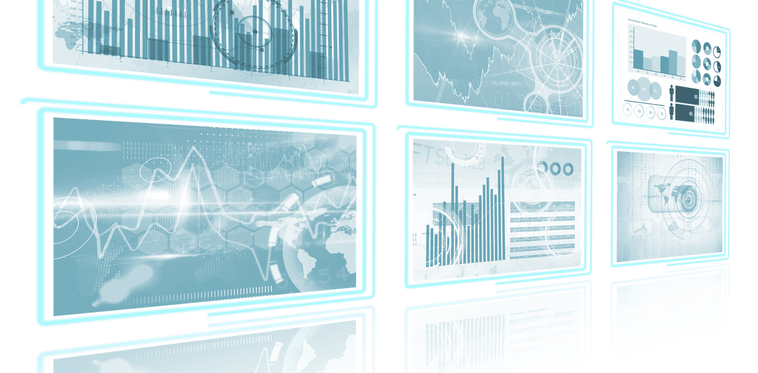 Interactive Financial Charts on Transparent Background