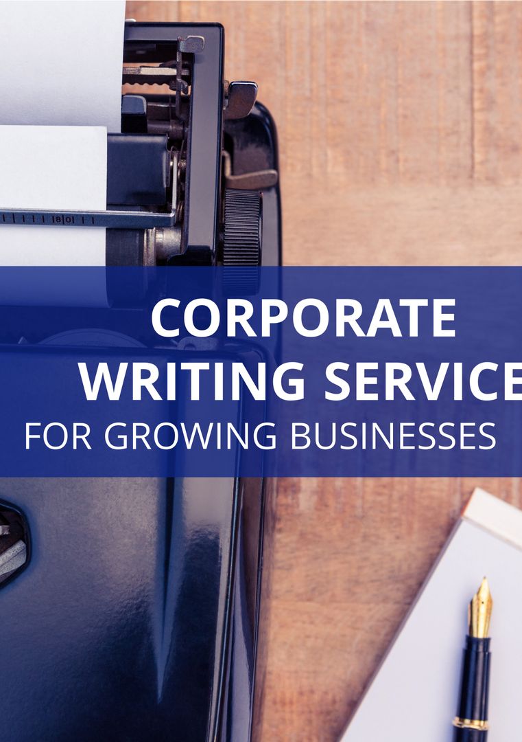 Corporate Writing Services with Typewriter Depiction