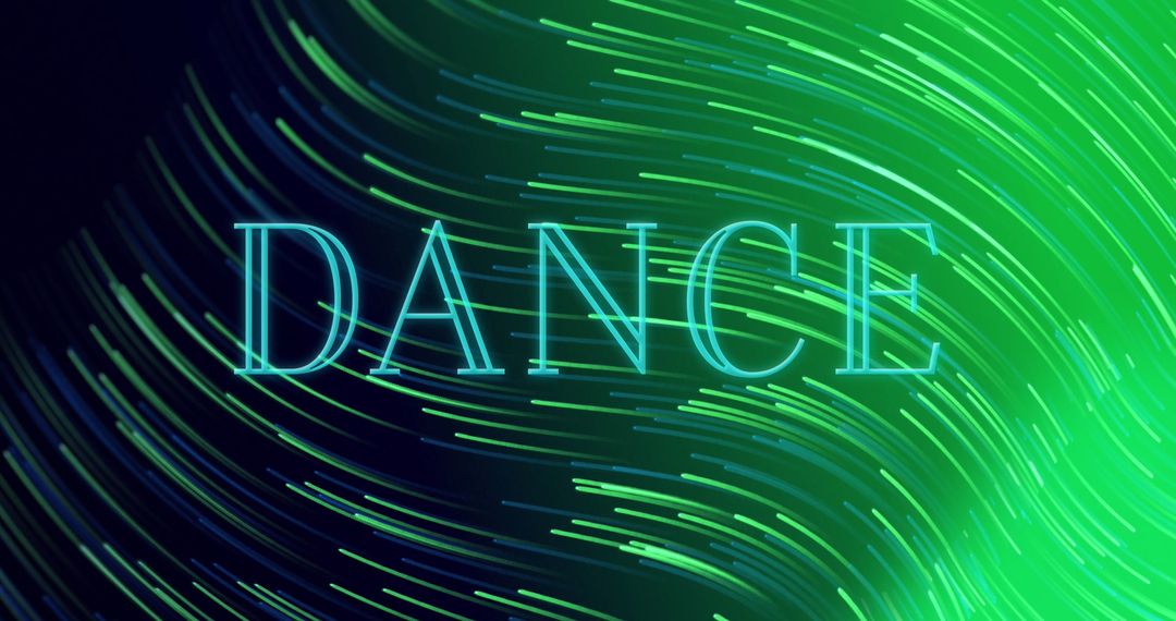 Dynamic Glowing Abstract Motion with DANCE Text