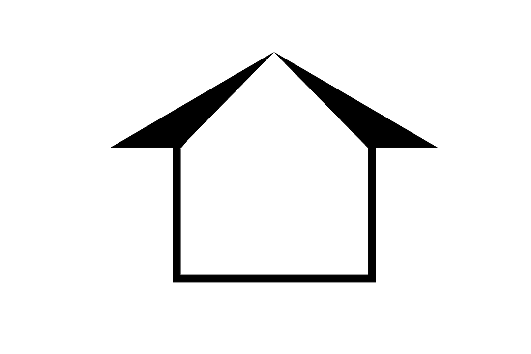 Digital Black Geometric Shapes on Transparent Background