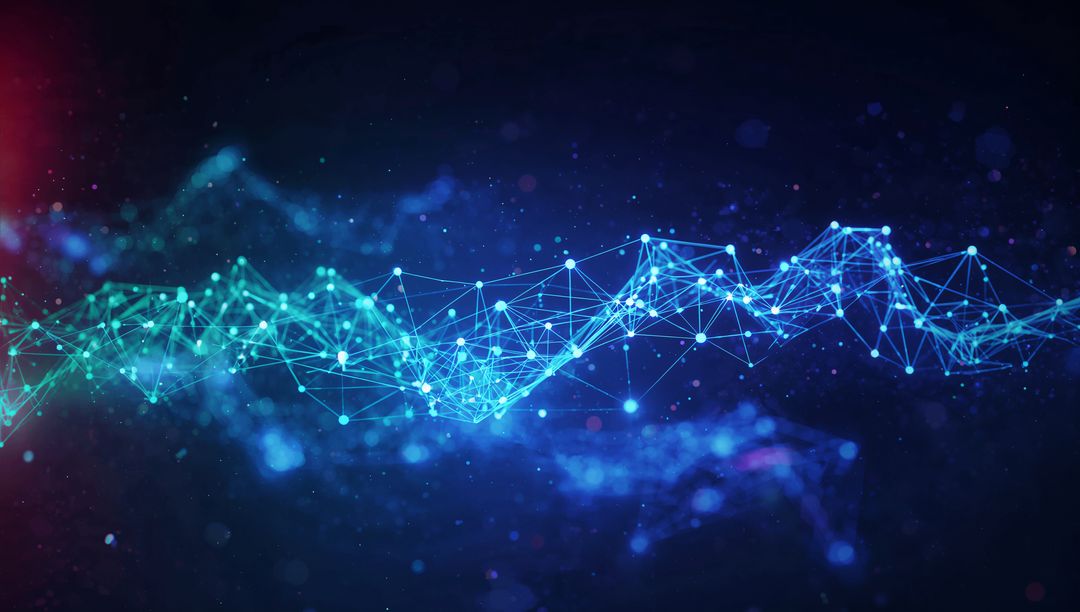 Neon Network Wave in Digital Innovation