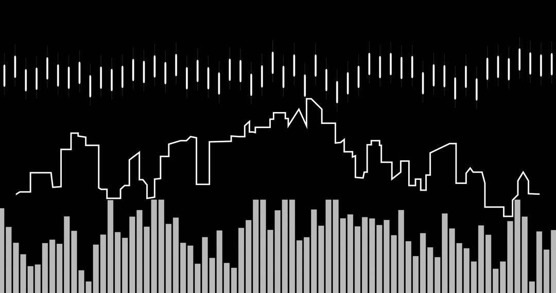 Digital Cityscape with Modern Vertical Patterns