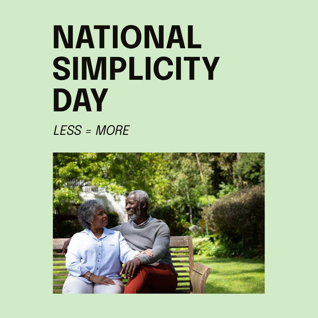 National Simplicity Day Joyful Senior Couple Relaxing Outdoors