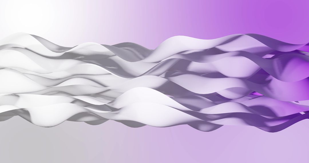 Abstract White and Purple Gradient Wave Layers