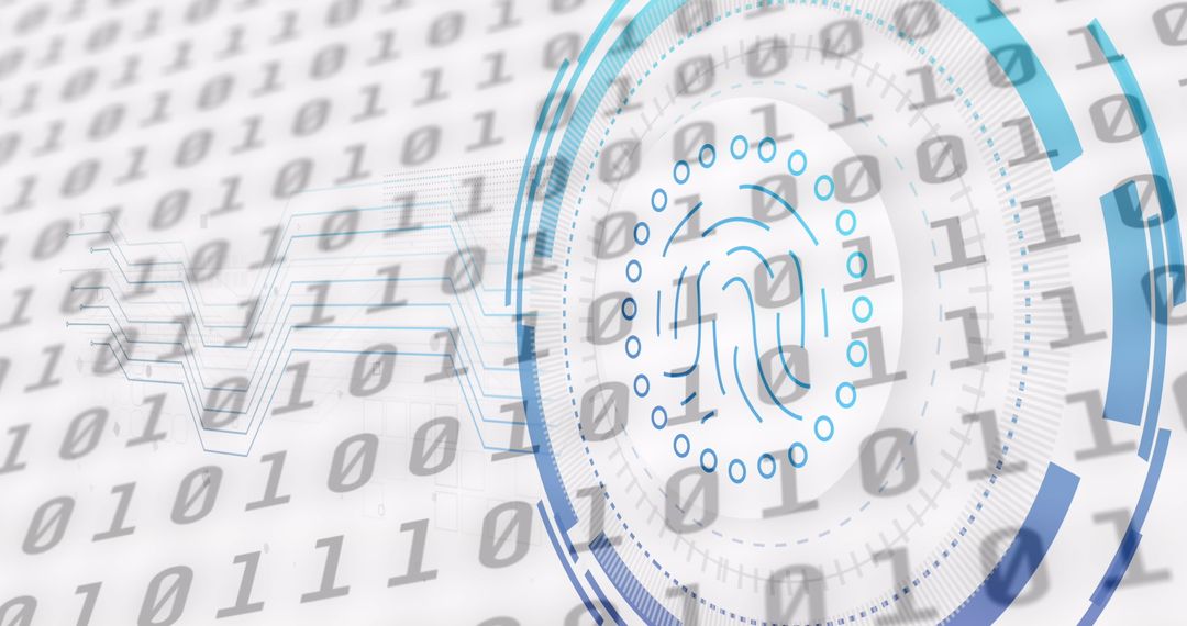 Digital Fingerprint Amidst Binary Code and Data Patterns - Free Images, Stock Photos and Pictures on Pikwizard.com