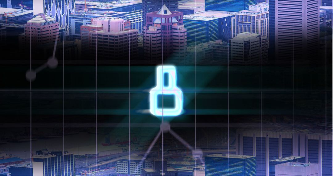 Digital Countdown Over Cityscape Conceptualizing Futuristic Timer