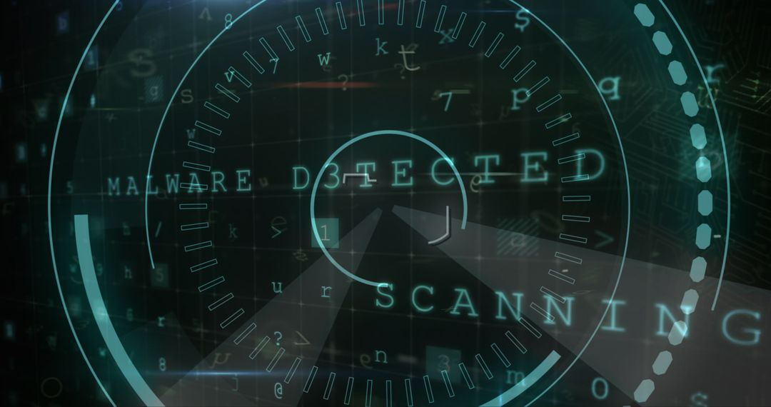 High-Tech Cybersecurity Concept With Malware Detection