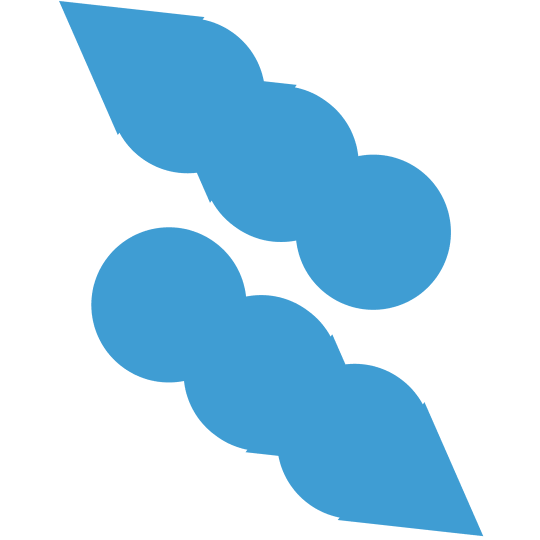 Abstract Blue Curved Shapes Vector with Transparent Background