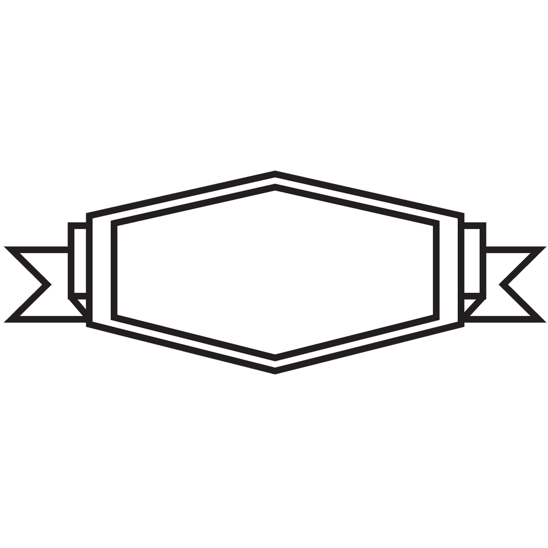 Elegant Geometric Badge on Transparent Background for Design Projects