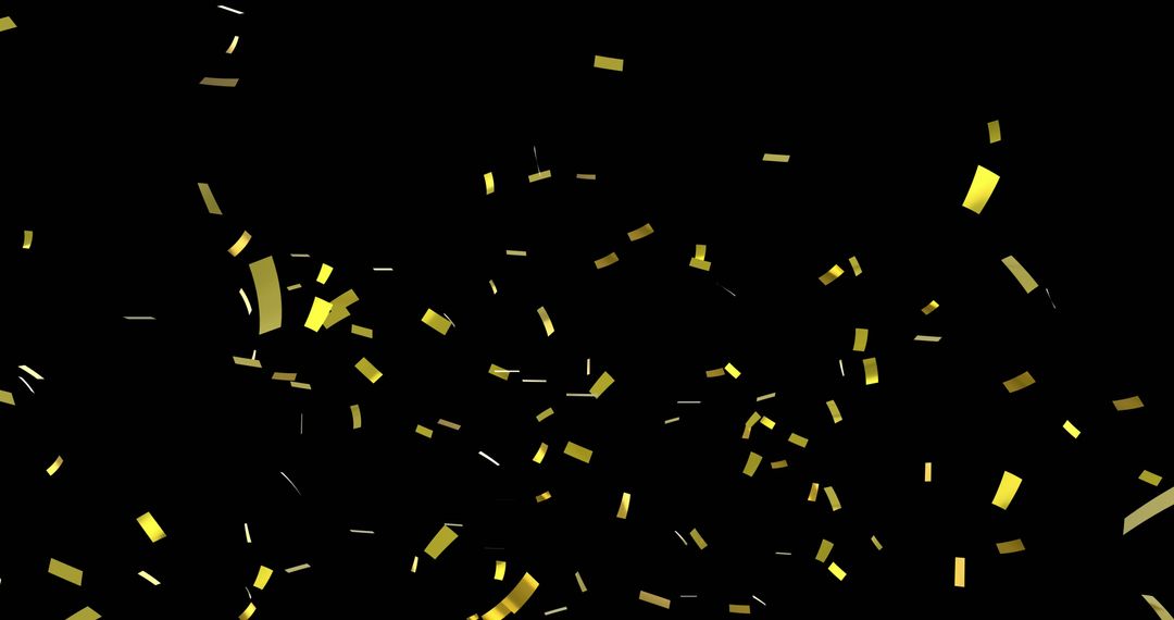 Golden Confetti Falling on Black Background Celebrating Event - Free Images, Stock Photos and Pictures on Pikwizard.com