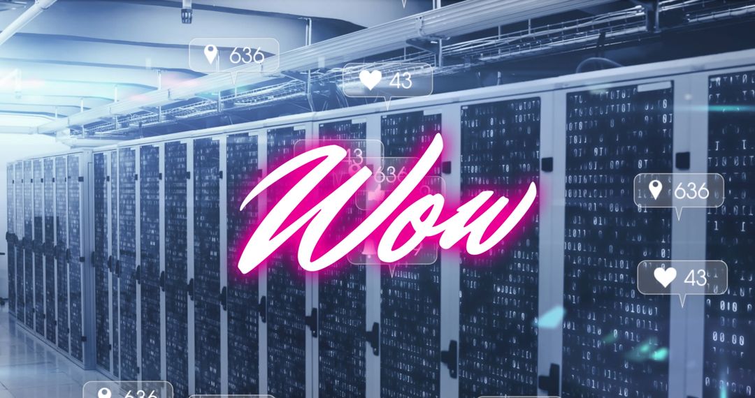 Enhanced Digital Server Room with Social Media Notifications