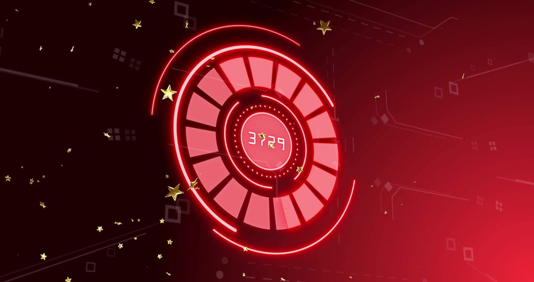 Digital Data Processing Interface Animation on Dark Background