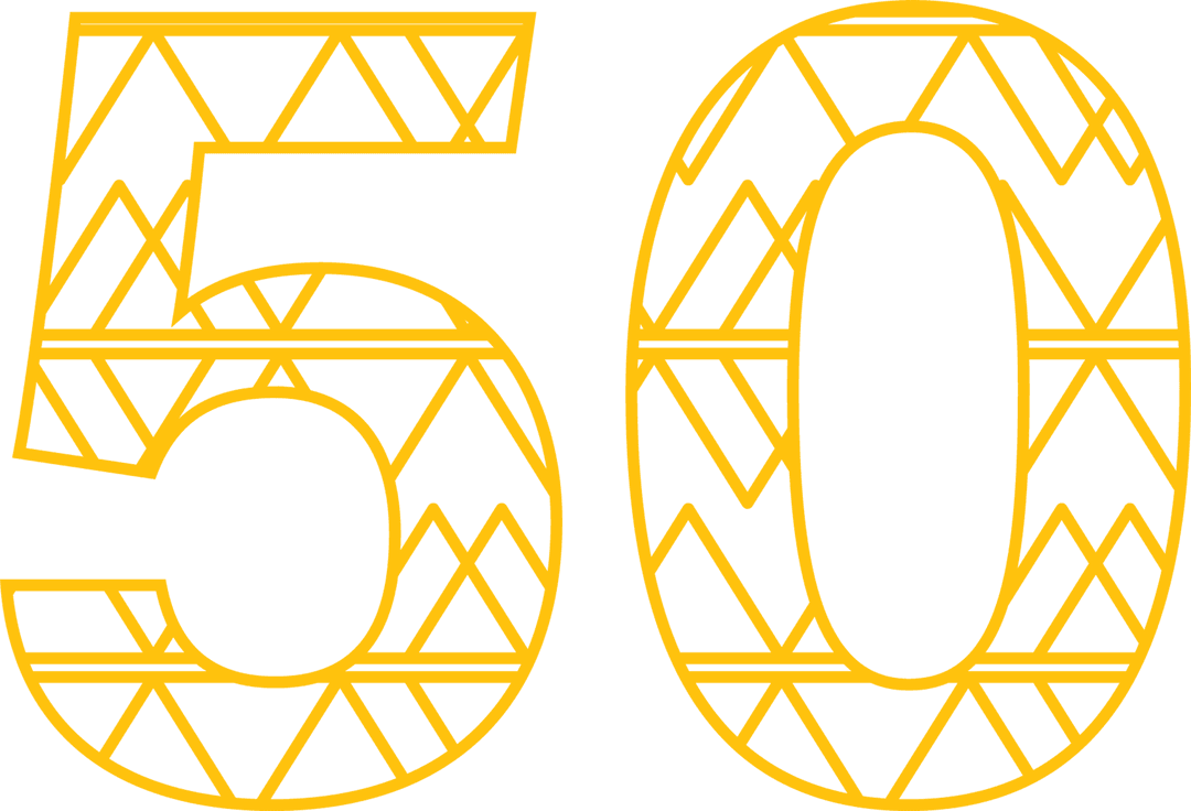 Geometric Yellow Transparent 50 Design for Celebrations