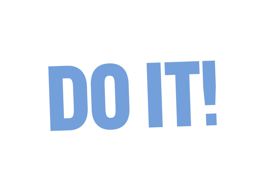 Bold 'do it' transparent text vector for motivation
