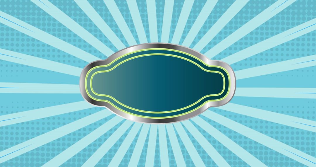 Retro Sign with Rays and Copy Space for Celebration