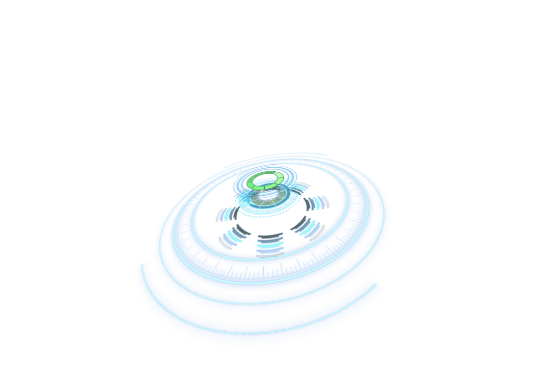 Transparent Futuristic Digital Scope and Scanning Shapes